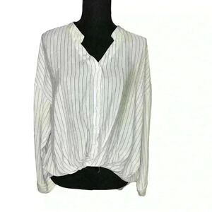 Shein Striped Blouse Blue & White Size M.